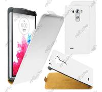 ebestStar ® Housse Coque Etui en PU cuir à rabat ultra fine (SLIM case) + Film protection d'écran pour LG G3 D855, Couleur Blanc