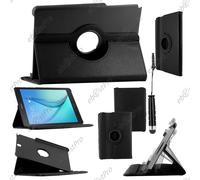 Ebeststar ® Housse Coque Etui Pu Cuir Rotatif Avec Support À Rotation 360° Pour Samsung Galaxy Tab A 9.7 T550, & S Pen P550, Couleur Noir + Mini Stylet + Film Protection D'écran