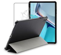 Ebeststar - Housse + Film Verre Pour Huawei Matepad 11 (2021) Etui Coque Slim Smart Case, Noir [Dimensions Precises Tablette : 253.8 X 165.3 X 7.3 Mm, Écran 11.0'']