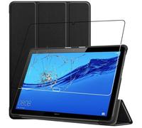 Ebeststar - Housse Huawei Mediapad T5 10.1 Etui Pu Slim Smart Case Support, Noir [Dimensions Precises Tablette : 243 X 164 X 7.8mm, Écran 10.1'']