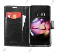 ebestStar ® Housse Portefeuille Coque Etui Protection Folio pour Alcatel Idol 4S (5.5 pouces), Couleur Noir [Dimensions PRECISES de votre appareil : 153,9 x 75,4 x 7 mm, écran 5.5'']