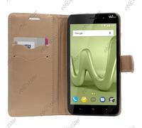 ebestStar ® Housse Portefeuille Coque Etui Protection Folio pour Wiko Lenny 4 Plus, Couleur Jaune / Dorée [Dimensions de votre appareil : 156 x 79 x 9.35 mm]