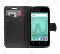 ebestStar ® Housse Portefeuille Coque Etui Protection Folio pour Wiko Sunny 2, Couleur Noir [Dimensions PRECISES de votre appareil : 126.6 x 66.3 x 11.4 mm, écran 4'']