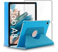 ebestStar Housse pour Galaxy Tab A8 10.5 (2021) SM-X200 X205 Support Rotatif 360 PU Cuir, Bleu + Film VERRE Trempé Bleu G