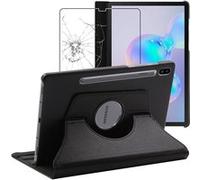 ebestStar Housse pour Galaxy Tab S6 10.5 T860/T865 Support Rotatif 360 PU Cuir , Noir + Film VERRE Trempé Noir