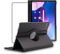 ebestStar Housse pour Lenovo Tab M10 Plus 10.6 (Gen 3) Support Rotatif 360 PU Cuir, Noir + Film VERRE Trempé Noir G