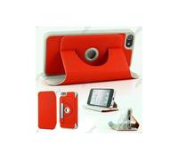ebestStar ® pour Apple iPhone 5S, 5 - Housse Coque Etui PU cuir rotatif avec support à rotation 360° + Film protection d'écran, Couleur Rouge Rouge