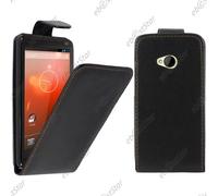 ebestStar ® pour HTC One M7 - Housse Coque Etui Simili Cuir à Rabat vertical, Couleur Noir [Dimensions PRECISES de votre appareil : 137.4 x 68.8 x 9.33mm, écran 4.7'']
