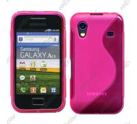 ebestStar ® pour Samsung Galaxy Ace S5839i, S5830, S5830i - Housse Etui Coque Silicone Gel Motif S-line Protection Souple, Couleur Rose [Dimensions PRECISES de votre appareil : 112.4 x 59.9 x 11.5 mm,