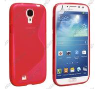 Ebeststar ® Pour Samsung Galaxy S4 I9500 I9505 - Housse Etui Coque Silicone Gel Motif S-Line Protection Souple, Couleur Rouge [Dimensions Precises De Votre Appareil : 136.6 X 69.8 X 7.9 Mm, Écran 5'']