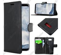 ebestStar ® pour Samsung Galaxy S8 - Housse Coque Etui Portefeuille Support Folio Simi Cuir, Couleur Noir [Dimensions PRECISES de votre appareil : 148.9 x 68.1 x 8 mm, écran 5.8'']