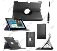 Ebeststar ® Pour Samsung Galaxy Tab 2 10.1, Gt-P5110 P5100 - Housse Coque Etui Pu Cuir Rotatif Avec Support À Rotation 360° + Mini Stylet, Couleur Noir [Dimensions Precises De Votre Appareil : 256.6 X