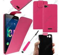 ebestStar ® pour Wiko Fever 4G - Housse Coque Etui Simili Cuir à Rabat vertical + Mini Stylet, Couleur Rose