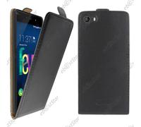 ebestStar ® pour Wiko Fever SE Special Edition - Housse Coque Etui en PU cuir à rabat ultra fine (SLIM case), Couleur Noir