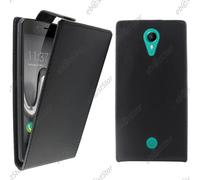 ebestStar ® pour Wiko Tommy - Housse Coque Etui Simili Cuir à Rabat vertical, Couleur Noir