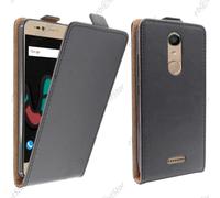 ebestStar ® pour Wiko Upulse - Housse Coque Etui en PU cuir à rabat ultra fine (SLIM case), Couleur Noir [Dimensions PRECISES de votre appareil : 153.5 x 77.5 x 8.5 mm, écran 5.5'']