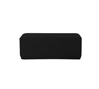 Ebeta Élasticité Housse de Pouf Ottomane Housse de Tabouret, Housse de Pouf Rectangulaire, Housses de Repose-Pieds en Jacquard (Noir)