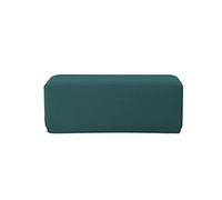 Ebeta Élasticité Housse de Pouf Ottomane Housse de Tabouret, Housse de Pouf Rectangulaire, Housses de Repose-Pieds en Jacquard (Vert Herbe)