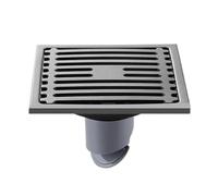 EBGAZSPD 1pc Drain de Sol de Douche en Acier Inoxydable Crépine de Drain de Sol carrée Détectable Drain Anti-Odeur avec Noyau de Filtre Matériel de Salle de Bain(Silver -Double)