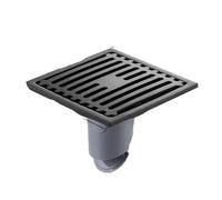 EBGAZSPD 1pc Drain de Sol de Douche en Acier Inoxydable Crépine de Drain de Sol carrée Détectable Drain Anti-Odeur avec Noyau de Filtre Matériel de Salle de Bain(Gun Grey-Single)