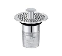 EBGAZSPD Bouchon de vidange de lavabo de Salle de Bain Crépine de vidange de Sol Évier de Lavage Bassin Vidange à Noyau escamotable Bouchon de vidange de Baignoire Anti-Blocage des Cheveux(Type B)