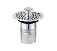 EBGAZSPD Bouchon de vidange de lavabo de Salle de Bain Crépine de vidange de Sol Évier de Lavage Bassin Vidange à Noyau escamotable Bouchon de vidange de Baignoire Anti-Blocage des Cheveux(Type A)