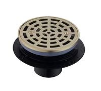 EBGAZSPD Carrelage en Treillis Anti-odeurs en Acier Inoxydable, Noir brossé, Or brossé, Drain de Sol à évacuation Plus Rapide(Black Type A)