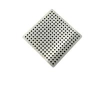 EBGAZSPD Couvercle de Filet de Drain de Sol en Acier Inoxydable, Trou de Drainage carré, Filtre Attrape-Cheveux de Douche, Bouchon de matériel de Cuisine et de Salle de Bain(12.5x12.5cm)