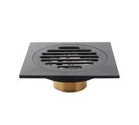EBGAZSPD Couvercle de Filtre de désodorisation carré Noir Tout en cuivre 10x10cm, Drain de Sol de Douche, Accessoires de quincaillerie de Salle de Bains(A)