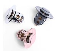 EBGAZSPD Drain de Sol d'évier de lavabo, 3 pièces, Noyau Pop-Up, collecteur de Cheveux, Filtre d'évier de Douche, raccords de Prise sur Commande(Rose-Gold,2 PCS)