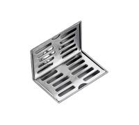 EBGAZSPD Drain de Sol latéral Mural en Acier Inoxydable en Forme de L, Balcon, même Couche, Filtre à déchets, Drainage d'angle de Salle de Bains, Bouchon for canalisation(150mm)