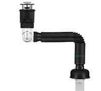 EBGAZSPD Ensemble de tuyaux de vidange d'évier de Salle de Bains, désodorisation Extensible, Tuyau de Drainage d'eau de lavabo, Rotation d'évier de Cuisine, Tube d'égout Anti-Blocage(A White)