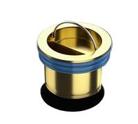 EBGAZSPD Noyau de Drain de Sol, Tout en cuivre, Noyau Anti-Odeur, Anti-Reflux d'égout, Bouchon de vidange de désodorisation, Bouchon de Cheveux, Cheveux(Golden)