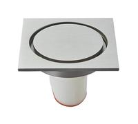 EBGAZSPD Senlesen Drain de Sol en Laiton Anti-Odeur Salle de Bain Drain de Sol désodorisation carré Salle de Douche Couverture Grand Drainage doré 10 * 10 cm(Chrome)