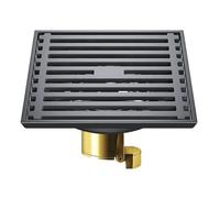 EBGAZSPD Siphon de Sol en Acier Inoxydable, Siphon de Sol de Salle de Bain entièrement en cuivre, déodorant, Siphon de Sol en Acier Inoxydable antirouille épaissi(10X10B)