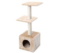 EBI-Arbre à chat avec panier et griffoir coloris beige Palazzo - 90 cm