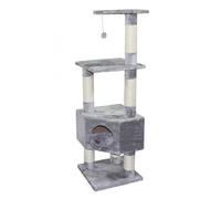 EBI-Arbre à chat avec panier et griffoir coloris gris Eco Loonaa classic - 135 cm