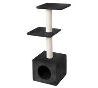 EBI-Arbre à chat avec panier et griffoir coloris noir Palazzo - 90 cm