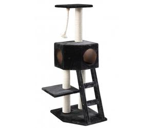 EBI-Arbre à chat avec panier et griffoir coloris noir Rover classic - 120 cm