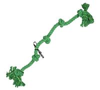 Ebi, 'Floss' Jeu Corde 5 Noeuds XXXXXL Vert, Coton solidement torsadé, Mélange de Couleur Verte, De qualité, Jusqu`au cœur, Contribue à des Dents et des gencives saines