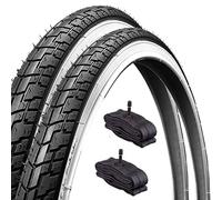 EBI28BCD 2 Pneus 700 x 35 28 1 5/8 3/8 (37-622) + Chambre Amérique Pneus pour Vélo Blanconeri Deestone City Bike Trekking