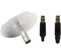 EBIEFLY Grand adaptateur de base à ventouse avec 3 connecteurs XLR Vac-U-Lock pour machine à vide + 2 adaptateurs pour pistolet de massage (argent grand)