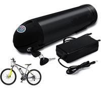 Ebike Batterie au Lithium 36V 8Ah 10Ah vélo électrique Batterie en Forme de Bouteille d'eau 36V 48V Haute Puissance avec Chargeur for Moteur 200W 350W 500W 800W 36V 8Ah,320mm