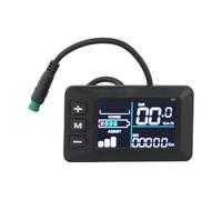 Ebike Écran LCD avec connecteur étanche 5 broches Compatible avec systèmes 24 V 36 V 48 V Prend en charge le protocole n°2 pour guidon de vélo électrique (écran couleur)