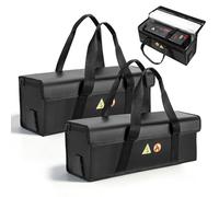 Ebike Sac De Batterie Ignifuge 2 Pcs,Jusqu'À 2300 °C, Étanche&Antidéflagrant,8 Couches Ignifuges,Sac De Protection Ignifuge Pour Stockage,Transport,Chargement