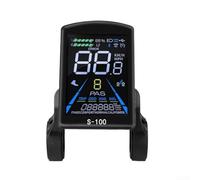 Ebike Tableau de bord LCD pour S-100, connecteur étanche, support protocole 2, affichage de vitesse moyenne et supérieure, données de batterie et kilométrage
