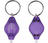 Ebilun 10pcs LED lampe de poche porte-clés doigt lumière Lampe torche Mini Lumière vive lampe de poche avec porte-clés pour les zones sombres Camping/Chasse/Randonnée (violet)