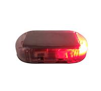 EBILUN Alarme de voiture LED lumière solaire d'avertissement de sécurité factice système antivol clignotant lampe rouge