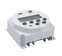 EBILUN CN101 Commutateur à relais de temps programmable LCD avec minuterie numérique CC/AC numérique pour prises électriques, blanc