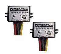 EBILUN Convertisseur abaisseur 12 V vers 6 V DC, 10 A 60 W DC Alimentation Régulateur Adaptateur Changeur de Tension Régulateur 2 PCS
